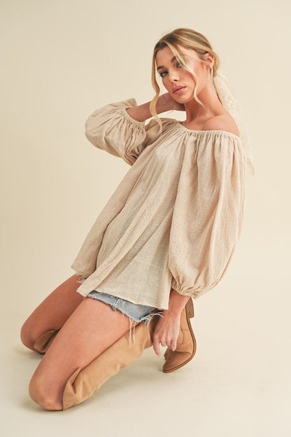 Nately Off Shoulder Tunic Dress