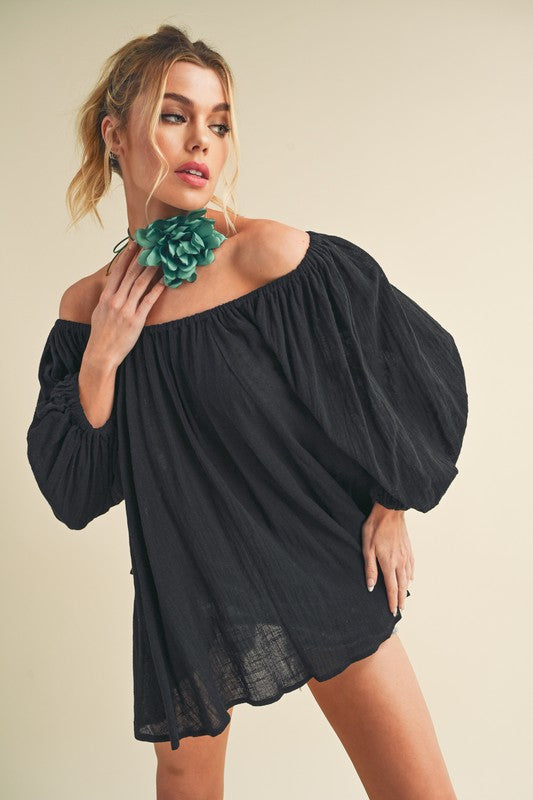 Nately Off Shoulder Tunic Dress